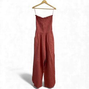 Sim & Sam Terracotta Strapless Jumpsuit